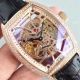 Franck Muller Skeleton 7 Days Power Reserve Rose Gold Diamond Copy Watch - Black Leather (4)_th.jpg